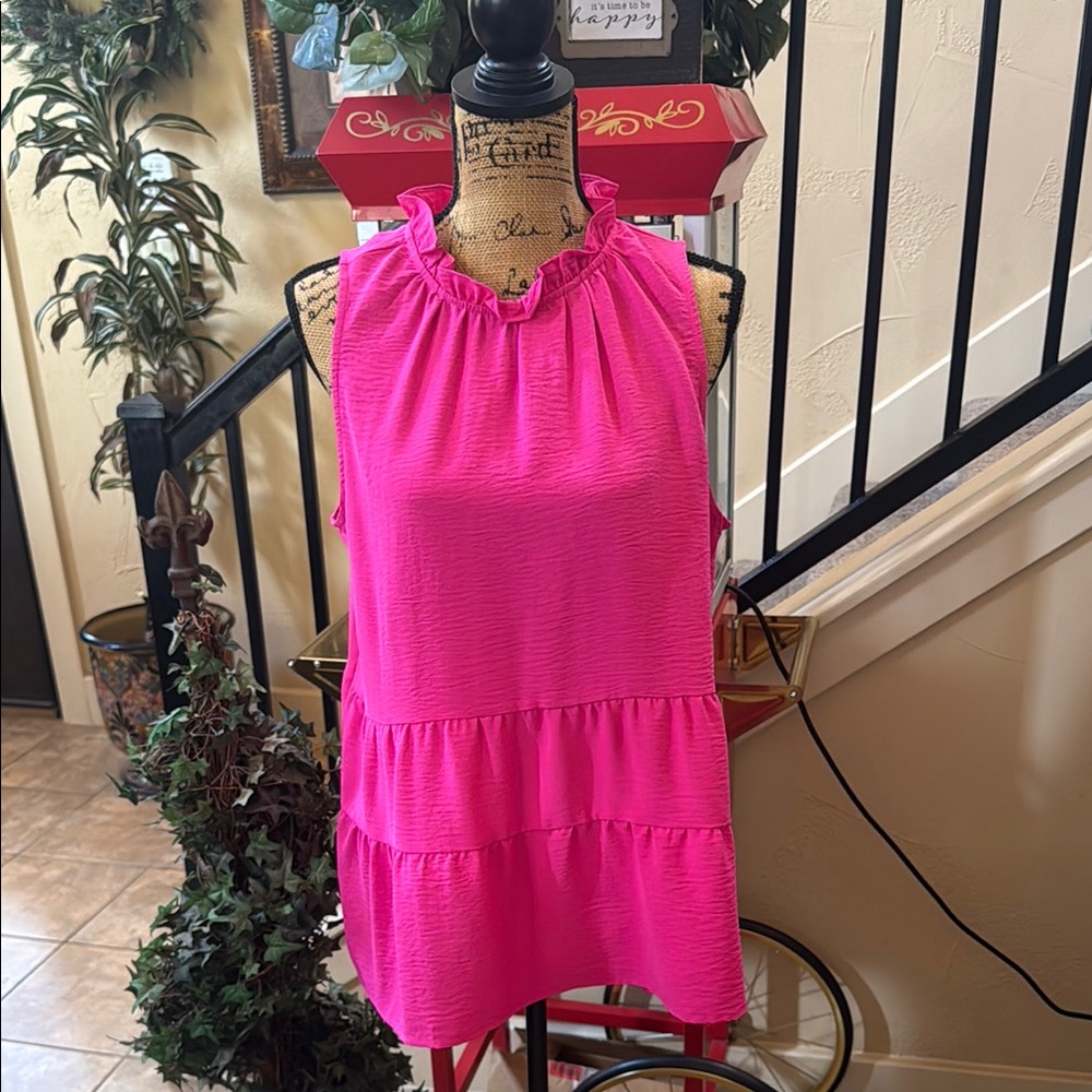 Mud Pie Pink Sleeveless Top